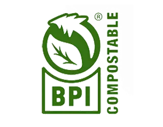 BPI Certified Compostable logo for bamboo fiber packaging