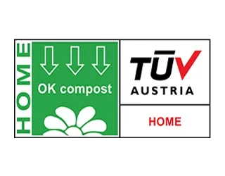 OK compost HOME certification for home compostable bamboo fiber products